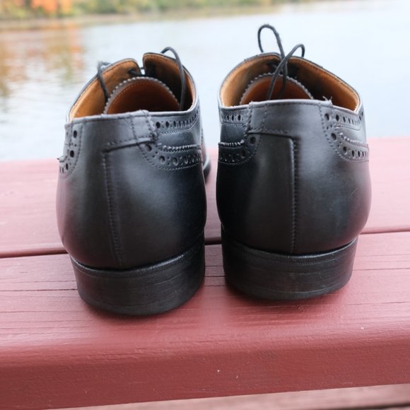 Crockett & Jones London Full-Brogue Oxford Black Calf Leather Sz UK 9 F / US 10 - Picture 6 of 13